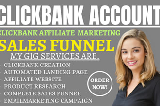 create clickbank account, clickbank affiliate marketing sales funnel