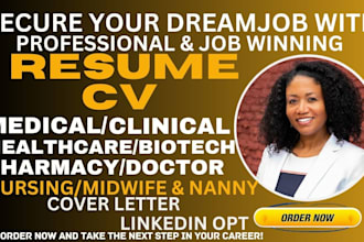 write a professional medical healthcare nursing or pharmacy resume cover letter
