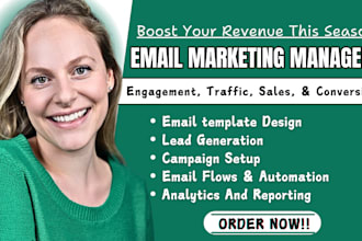 be your klaviyo hubspot omnisend mailchimp keap  flodesk email marketing manager