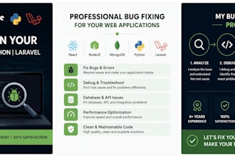 fix bugs in your mern nodejs python laravel projects
