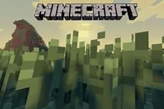 make cinematic minecraft thumbnail, art