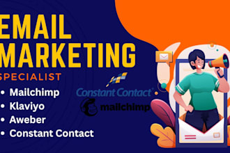 do email marketing in klaviyo, mailchimp, constant contact, active campaign zoho