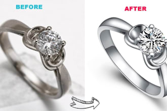 do high jewelry photo retouch, looking premium quality, editing 3d photo retouch