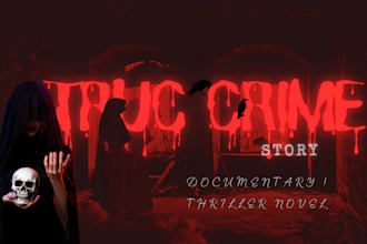 write documentary true crime story, horror, thriller novel, darken mystery book