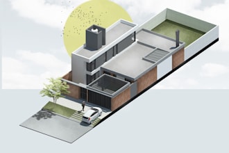 illustrations and renders for presentation of architectural projects