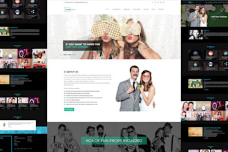 design a 360 photo booth and party rental website with online booking