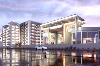 make architectural exterior models of the building and provide realistic images