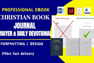 design, format christian prayer ebook daily devotion prayer journal book cover
