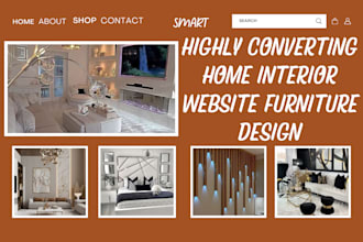 design stunning shopify home interior website furniture dropshipping store