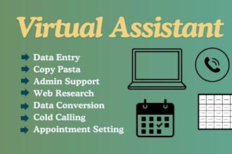 do any virtual assistant, data entry or web research job