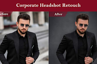 do corporate business headshot retouch and portrait editing