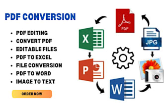 convert pdf to excel ,word ,image to text file conversion