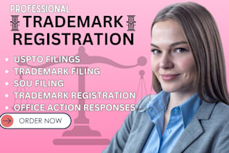help you with trademark registration, filing, renewal, amazon brand and sou