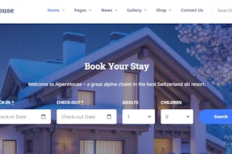 short term rental vacation rental hotel booking property management website