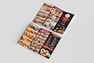 create an engaging food menu or restaurant menu and digital tv menu