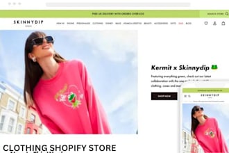 design modern clothing shopify store,  boutique shopify store, fashion website