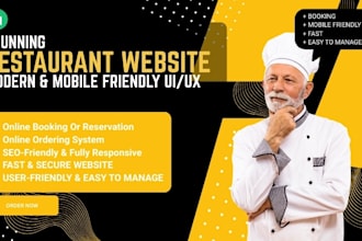 create restaurant website with online booking and ordering system