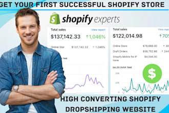 do shopify store design, shopify website development, shopify developer