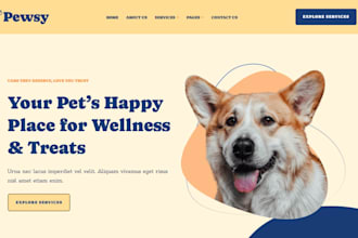 dog walking website pet sitting, pet grooming website on wordpress or wix
