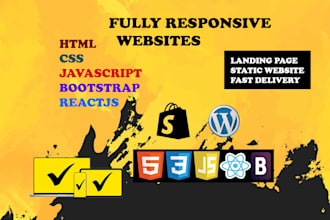 be professional and creative frontend web developer or make static landing pages