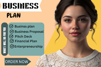 write your investor ready business plan for startup loan approval, pitch deck