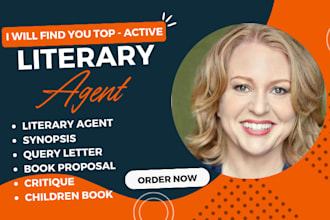 find top active literary agents for your manuscript, children book, fiction book