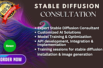 provide expert stable diffusion ai consultation, model training, API services