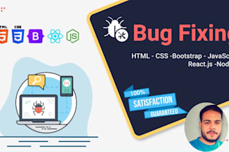 fix bugs in dot net, c sharp and angular or react app