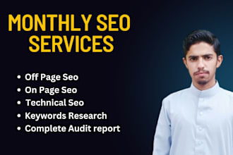 do complete monthly website seo services for google first page ranking