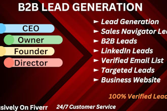 provide b2b lead generation email list building data scraper