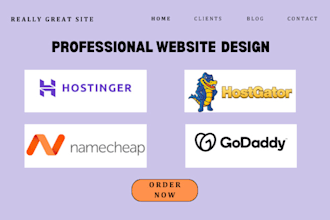 design website on hostinger, godaddy , namecheap, hostgator