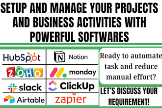 setup clickup trello monday zoho slack asana airtable hubspot notion jira zapier