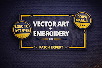 convert logo to embroidery digitizing dst pes and vector art