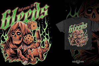 do graphic t shirt design for merch clothing brand