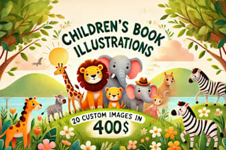 do children book illustration  and children book cover, kids story book