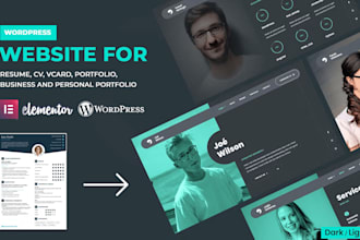 create personal portfolio website, resume or business website