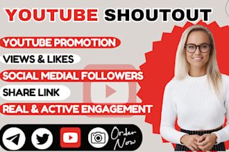 do youtube SEO, video promotion shoutout channel to gain real organic subscriber