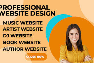 design music dj website author course website ecommerce website on wordpress wix