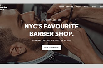 design dynamic barbershop website salon website barbershop barber website