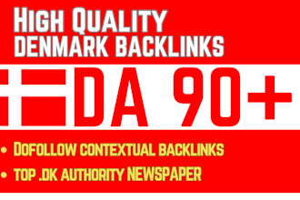high quality dk backlinks from da90 demark sites danish danske seo links