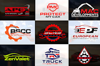 make car, car racing, car wash, auto detailing and automotive logo