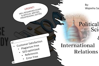 proofread and assist in international relations, global politics, diplomacy work