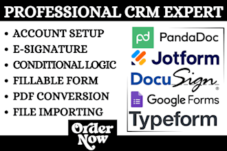 convert pdf to fillable esigning pandadoc docusign jotform typeform integration