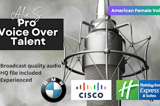 deliver a professional american female voiceover