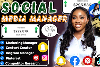 be your content creator for social media pinterest and instagram manager