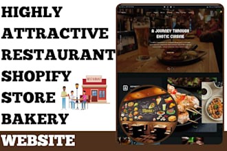 design 7figure restaurant website restaurant shopify store bakery shopify store