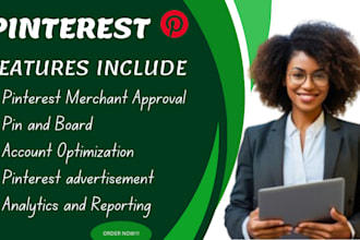 setup, optimize and do pinterest marketing, pins and boards