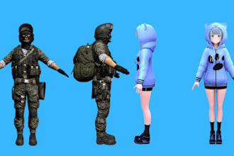do 3d vrchat avatar vtuber model nsfw fury avatar unity vrm