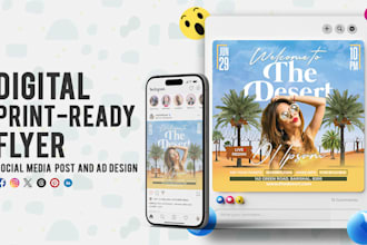 do elegant digital or print ready flyer design for event