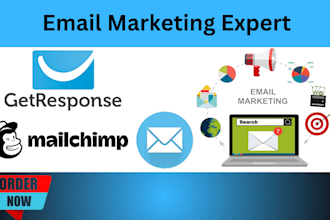 setup email marketing campaign and automation with getresponse or mailchimp